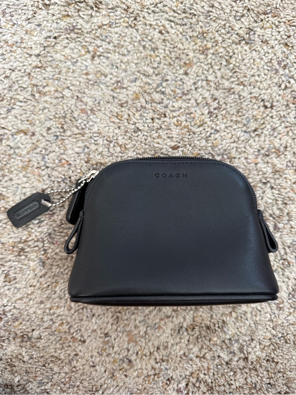 Coach Black Leather coin purse